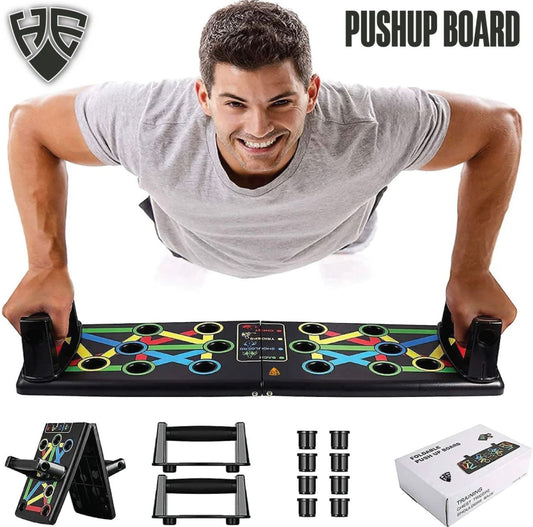 9in1 Foldable Push Up Board Multi Functional Body Building Fitness
